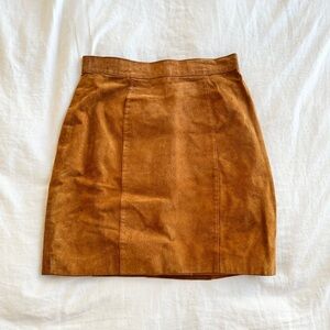 Suede Leather Skirt